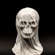 EJB16264.jpg Draped Skull Bust (Pre Supported)