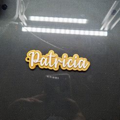 keychain-name-tag-3d-printed-personalized-patricia.jpg Keychain - name tag - Patricia