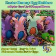 Easter-Bunny-Egg-Holder-IMG.jpg Easter Bunny Rabbit Chick Plastic Egg Holder 3D STL