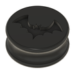 Bat-puck-bottom.png Halloween bat stamping/embossing puck - playdough/fondant/polymer clay