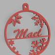 Mael.png Christmas bauble 2d Mael or Maël