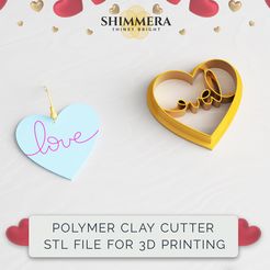 Valentine Donut Love Earring Clay Cutter STL by SHIMMERA, Download free  STL model