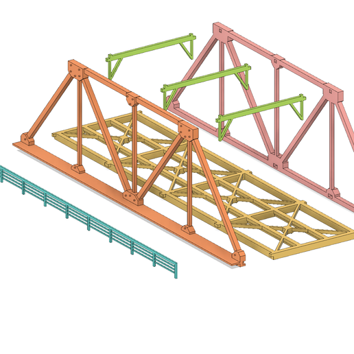 bridge_v25.png Fichier STL gratuit Pont ferroviaire à l'échelle HO・Objet pour imprimante 3D à télécharger, positron