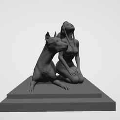 GirlWithDog.png Файл STL Girl with dog - NSFW・Модель для печати в 3D скачать