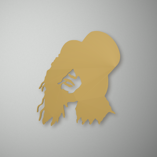 Slash Guitarist Silhouette Stencil Wall Art