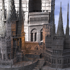 lighttowers.1041.png OBJ file Queen Mary Tudor Castle exterior Castle・Model to download and 3D print