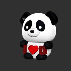 bear 1.jpg STL file Panda keychain・3D print model to download