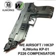 PHOTO-07.jpg GBB GBBR KJWorks KJW WE HK3P Inokatsu Airsoft Sig Sauer KP01 KP-01 P226 Replica Tactical Compensator Muzzle Flash Hider