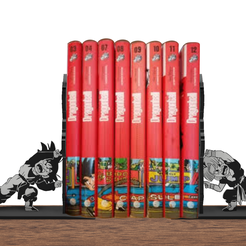 FOTO PORTADA TOPE LIBROS.png 3D file Book holder Dragon Ball・3D printer model to download