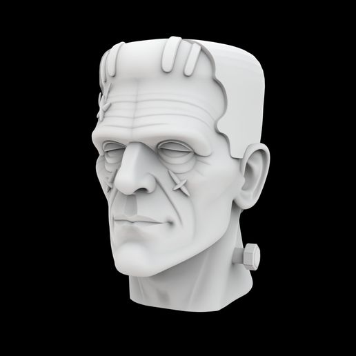 🗿 Stylized Frankenstein Head 3D Printable Model・ STL File for 3D ...