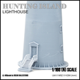 HUNTING ISILANID LIGHTHOUSE Vi Miu ASOT) @ AROQscale by OSCAR BALLESTEROS L64 X W82 X H284 (mm) 3D file HUNTING ISLAND LIGHTHOUSE - N (1/160) SCALE MODEL LANDMARK・3D printable model to download