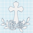 0.png STL-Datei Flowered cross 1 kostenlos herunterladen • 3D-Drucker-Modell, oasisk