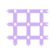 Matrix-Net-Border-Top-3-Rows.stl Pixel WS2811 LED Matrix 2 Inch Spacing