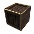 Crate-5.jpg Miniature Crate Box. 1:12 Scale Dollhouse & Market Accessory. Print-in-place with 3MF included.(No Supports and no Rafts)