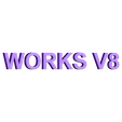 worksV8_works_noir.STL Land Rover Works V8 badge