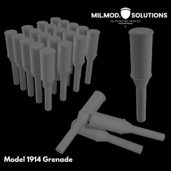 model-1914-grenade-Präsentationsbild.png STL file Model 1914 Grenade (commercial license)・3D printing design to download