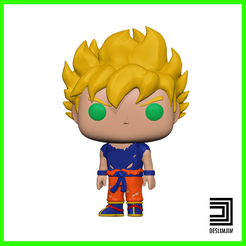 goku-ssj-01.png Download file Goku SSJ Dragon Ball Z DBZ Funko Pop • 3D printing template, deslimjim