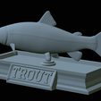 Trout-statue-32.png fish rainbow trout / Oncorhynchus mykiss statue detailed texture for 3d printing
