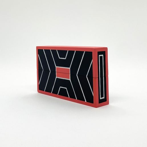 Portable Business Card Holder Geometric Design No Supports 3D model