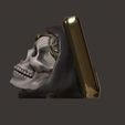 IMG_4076.jpg Phone Holder in the shape of Skull Queen