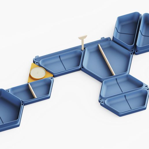 Combination_2.jpg Hex token tray tall - modular GeekShapes system