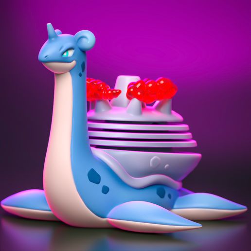 High Quality Gigantamax Lapras Miniature - 3D Printable STL Model For Tabletop Gaming and Display