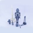 SquareAlona_8.jpg Articulated Housekeeper Robot 3.75 Inch - No Support