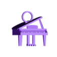 piano_earring.stl STL file Mini Grand Piano Music Treble Clef Clip-on or Dangle Earrings・3D printable model to download