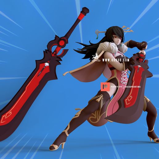 Beidou Sword Genshin Impact 3D model