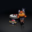 Litten_01.jpg Litten - POKÉMON FIGURINE - 3D PRINT MODEL