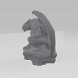 angle_side.png Gargouille Fichier STL - Gardien ailé gothique - Statue fantastique imprimable en 3D - Sculpture médiévale sombre - Miniature de table - Présentoir de bureau