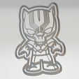 Black-Panther-Funko.png Download STL file Heroes Cookie Cutter Set (Premium) • 3D printer model, davidruizo
