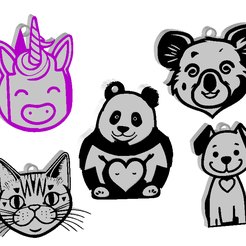 bundle-3.png STL file Lovely Keychain Bundle Set・3D printable model to download