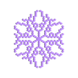 other-hex4.stl Cellular automaton BlocksCAD snowflake generator