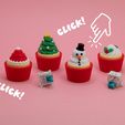 1.jpg Christmas Cupcake Fidget Clickers
