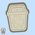 90-1.jpg Science and technology cookie cutters - #90 - recycling garbage (style 1)