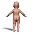 T_pose_baby_preview7.jpg Baby in T Pose Quad Mesh avec 5 niveaux de subdivision.