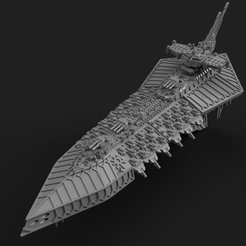 Cults-BFG-Chaos-Weltenbrand-CG-Ship.png STL file Chaos TankCruiser SUPPORTED (BFG)・3D printable design to download