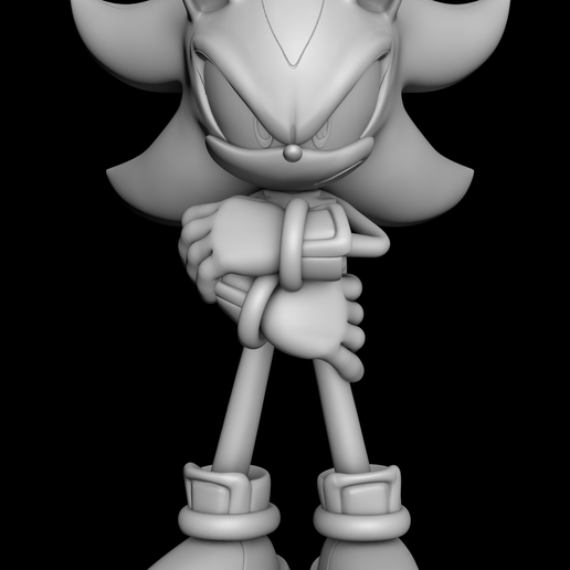🦔 Shadow the hedgehog statue standing pose・ 3D File for 3D printing・Cults