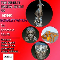 THe BeReany DIGIMAL STORE 3d printable figure 3d model ready to print thanks to the professional design software 3D file Bruja Escarlata・3D printing template to download, TheBeheritdigitalstore3d