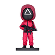 model-16.png Masked Guard (Triangle) – Squid Game Chibi Soldier Figure (Fan Art)