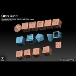 dice-lineup-insta-promo.jpg STL file Odd Dice Pack・3D printable design to download