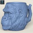 Resin-1400.jpg Caneca de café com leite Gorilla Head