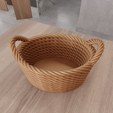 untitled4.png 3D Wicker Mesh Basket 2 with Stl File & Mini Box, 3D Printing, Jewelry Dish, Wicker Decor, Gift for Girlfriend, Wicker Laundry Basket