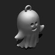 r_12.jpeg Kawaii Ghost Keychain - Spooky Mini STL Model for 3D Printing