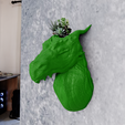 dragon-head-planter-1.png Dragon head wall mount planter pot flower vase 3d print file STL