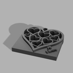 Porte-clef-coeur-gravé-v2.jpg Fichier STL Porte clef cœur・Objet imprimable en 3D à télécharger