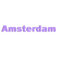 Amsterdam_name.stl Wall silhouette - City skyline Set