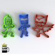 1 cults.jpg FONDANT COOKIE CUTTER MOLD OF HEROES IN PAJAMAS 3D PRINT MODEL