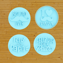 sellos.png Cookie Cutter stamps father's day / Cookie Cutter stamps father's day